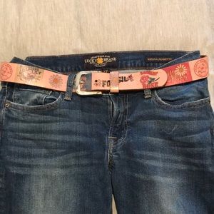 Fossil Vintage Floral Belt